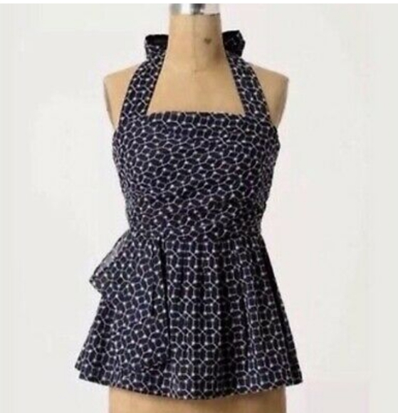 Anthropologie Maeve Star Trails Halter Top Blue - Picture 2 of 7